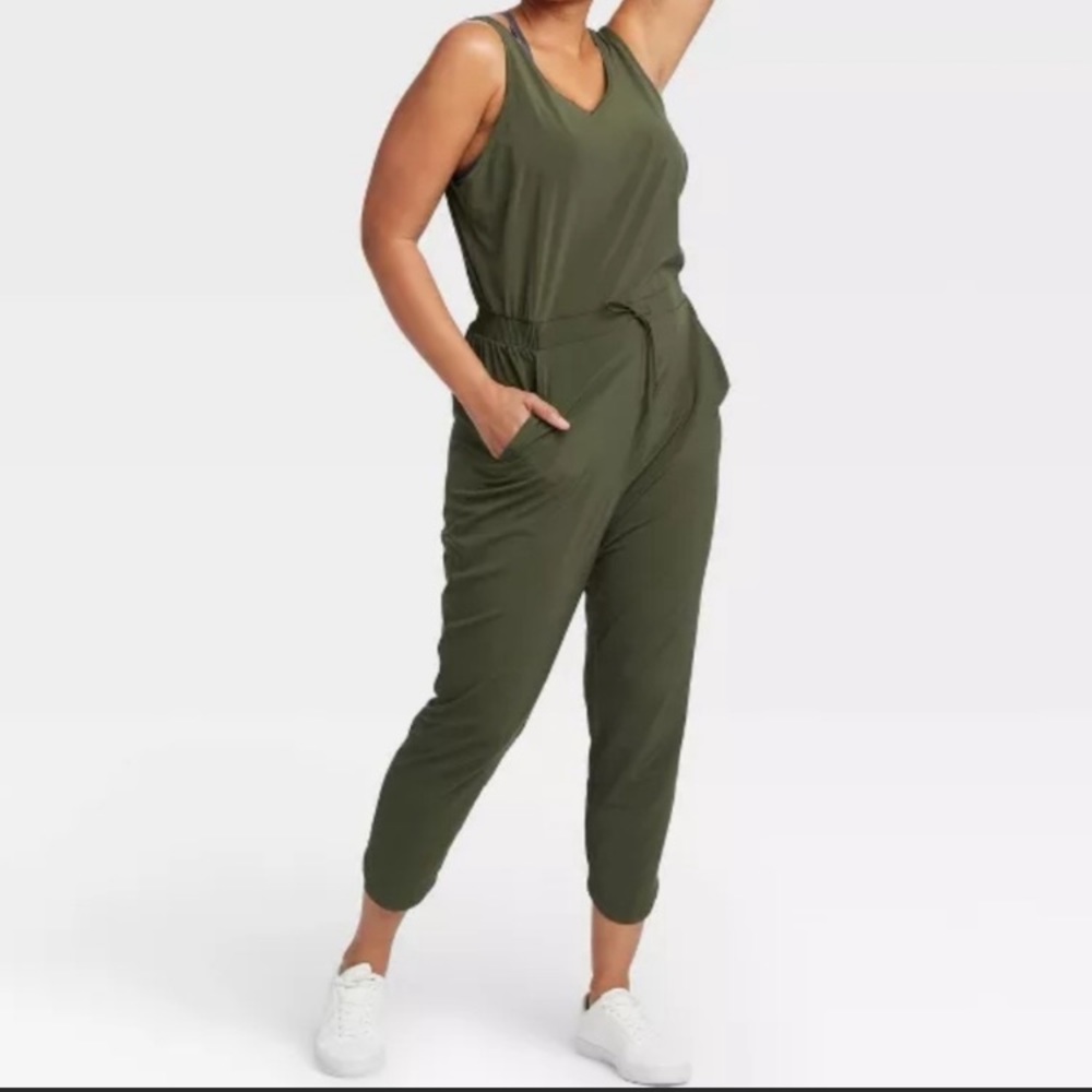 All In Motion Target green athletic jumpsuit